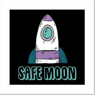 Safe moon Posters and Art